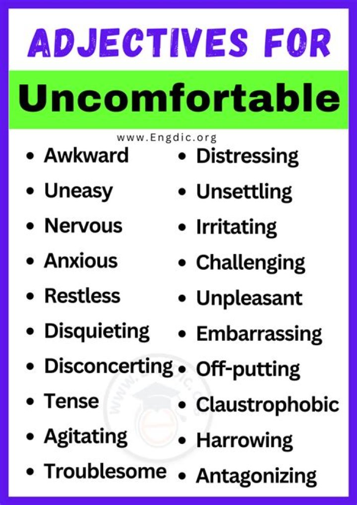 another word for uncomfortable