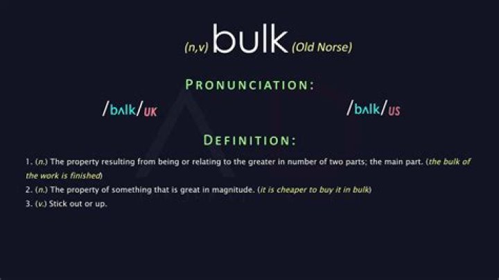bulk meaning