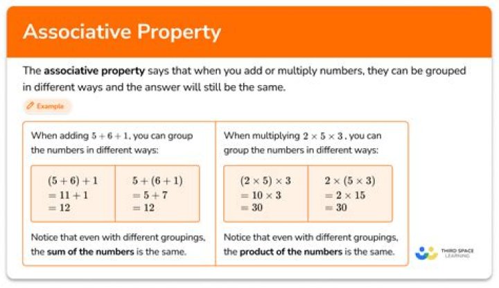 example of associative property