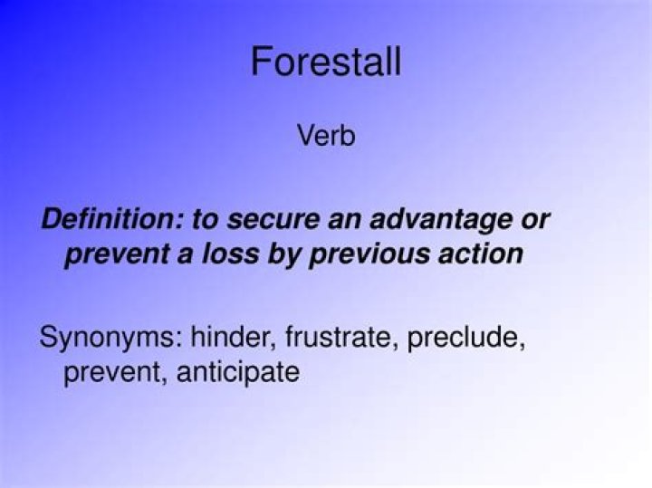 forestall definition