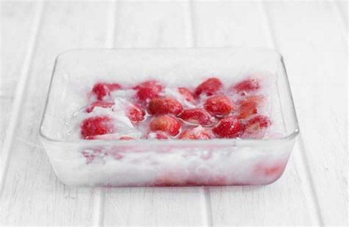 frozen strawberries in syrup