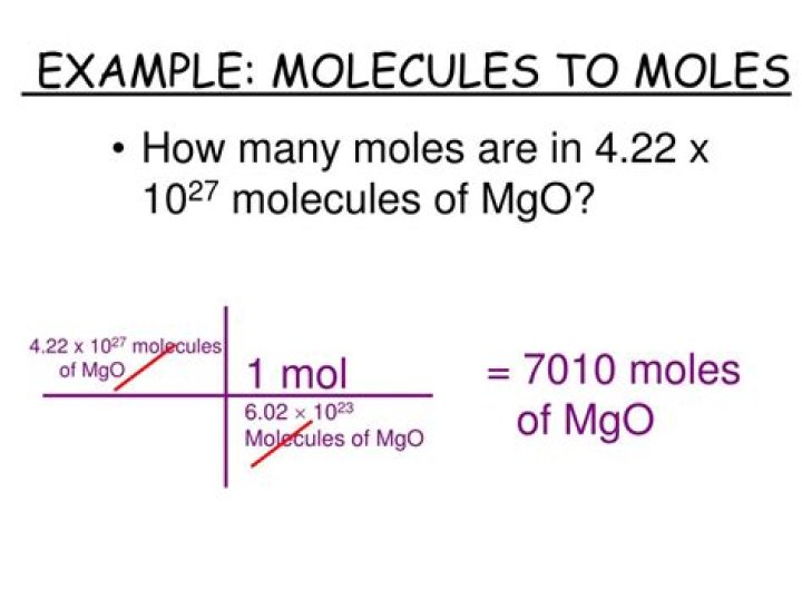 how many molecules in a mole