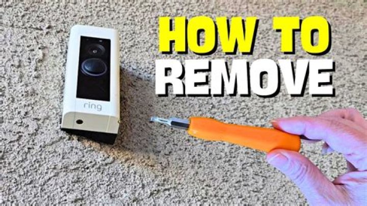 how to remove ring doorbell