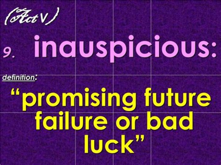 inauspicious definition