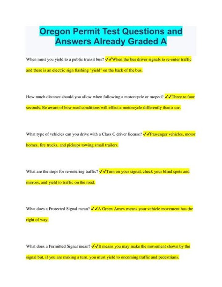 oregon permit test