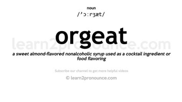 orgeat pronunciation