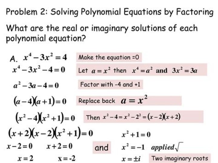 solving polynomial equations