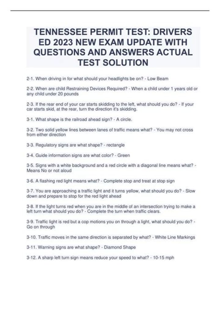 tennessee permit test