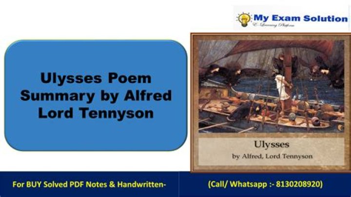 ulysses poem summary