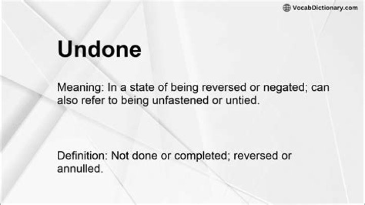 undone meaning