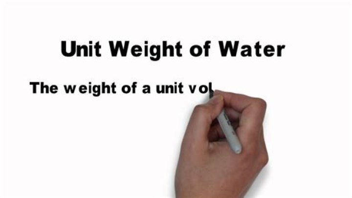 unit weight of water
