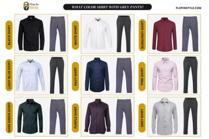 what color shirt goes with grey pants