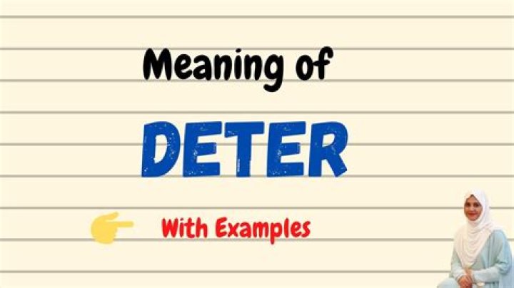 what does deter mean