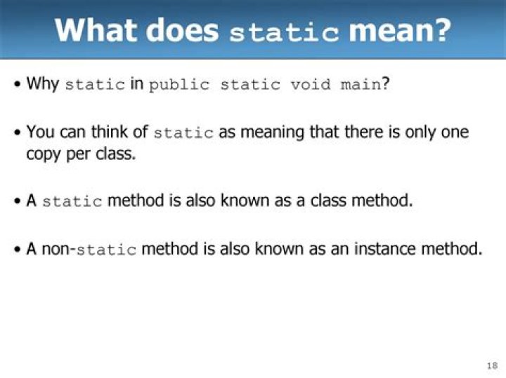 what does static mean