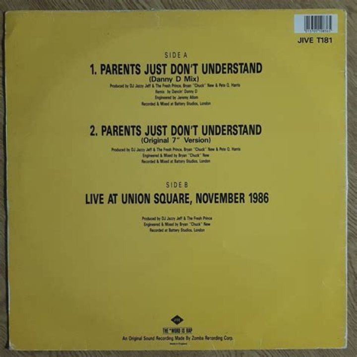 what rapper turned actor had a hit with the 1988 song “parents just don’t understand”?
