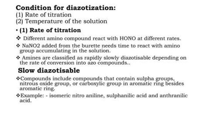 which compound undergoes diazotization reaction