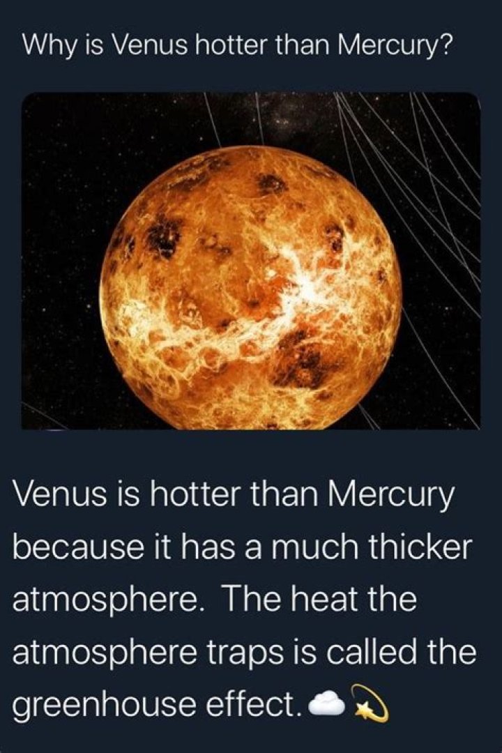 why is venus hotter than mercury