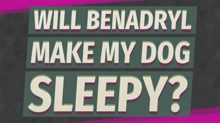 will benadryl make my dog sleepy