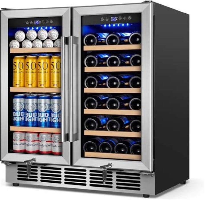 wine and beer fridge